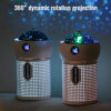 New Projection Night Light Air Humidifier Aroma Diffuser USB Rechargeable Essential Oil Diffusers Moisturizing Spray Steam Maker