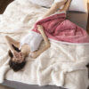 Fleece Blankets And Throws Thick Warm Winter Blankets Home Super Soft Duvet Luxury Solid Blankets On Twin Bedding