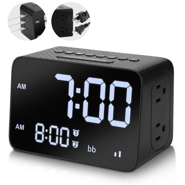 White Noise Alarm Clock Double Alarm