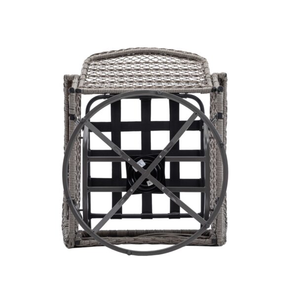 3pc Outdoor Swivel Rocker Patio Chairs 360  Rocking Set With Thick Cushions